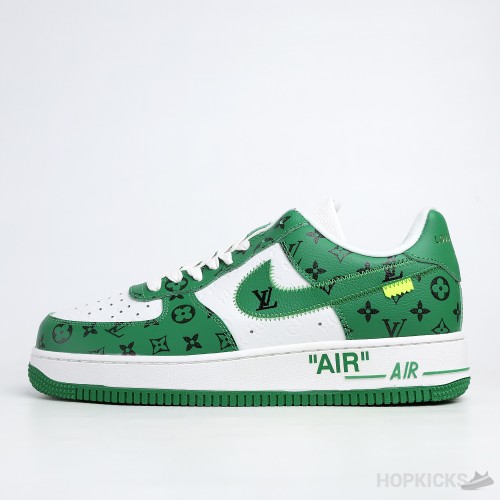 LV x Air Force 1 Low By Virgil Abloh White Green